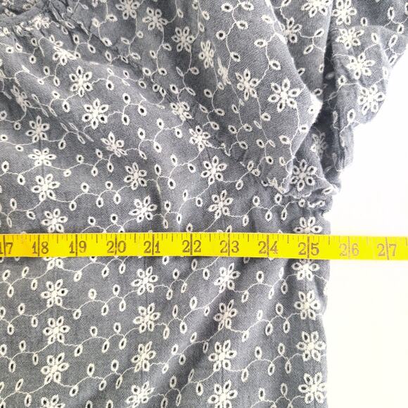 Chaps Eyelet Embroidered Boho Peasant Gypsy Tunic Top Women's XL - Picture 5 of 9